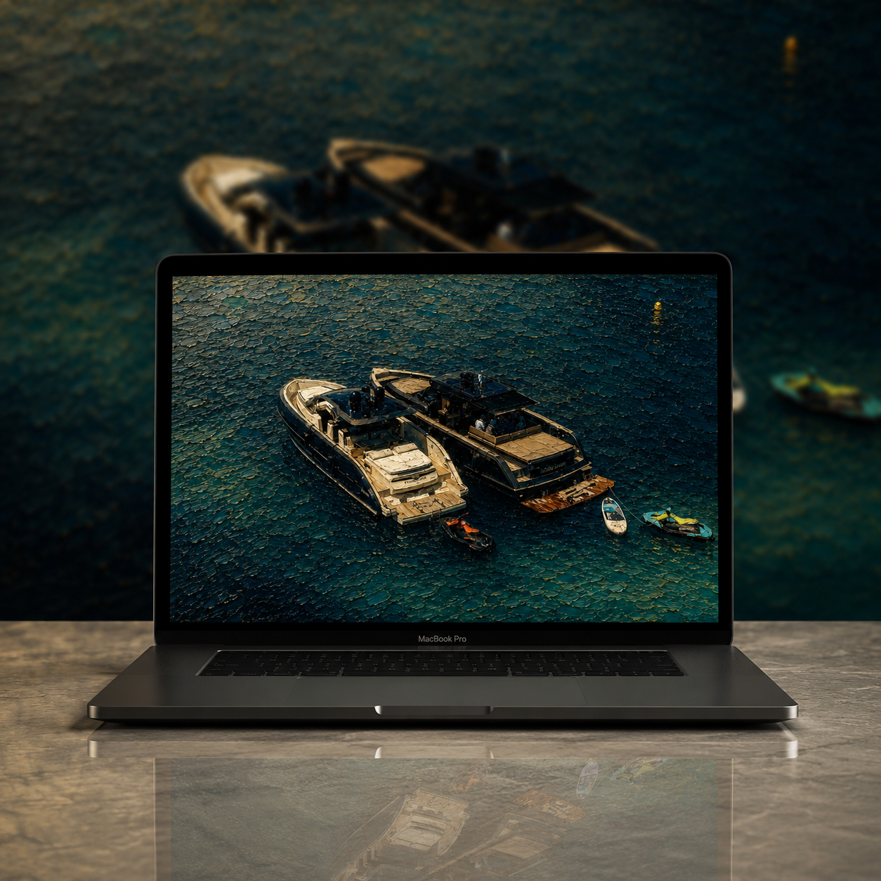 Yachts at Anchor